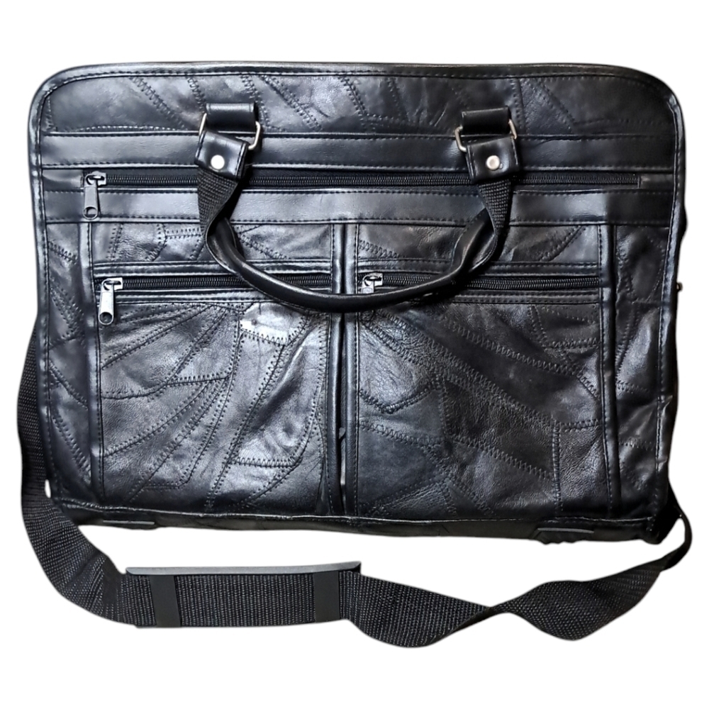 Genuine Leather Messenger Briefcase Bag/Organizer Large Capacity